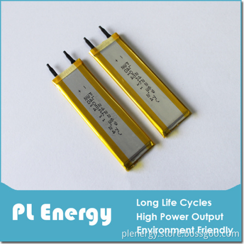 Factory Supply Customized Lithium Polymer 340mAh Rechargeable 3.7V Light Battery
